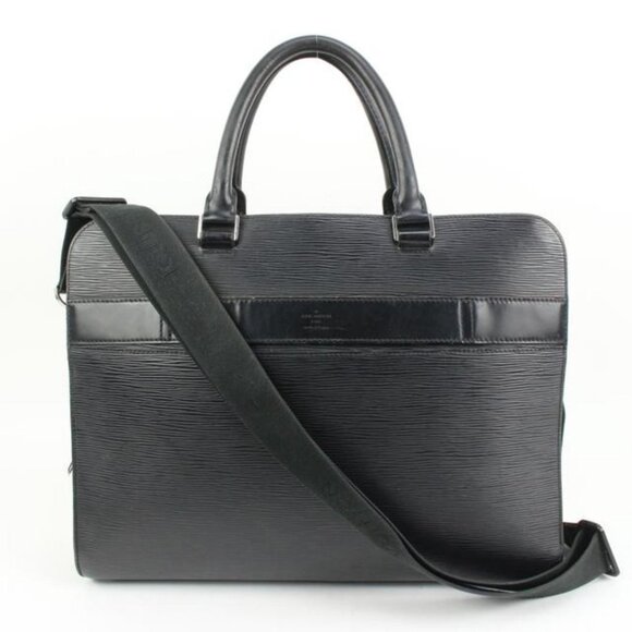 Louis Vuitton Handbags - Louis Vuitton Black Epi Leather Noir Basano Messenger 2way Attache 45lk15